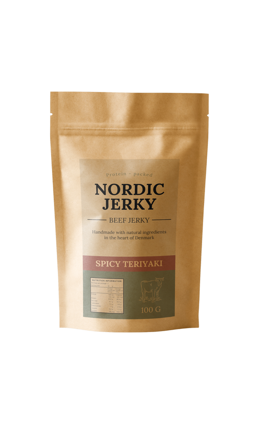 Beef jerky - Spicy Teriaky & Hvidløg